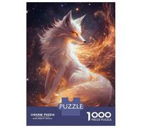Puzzle pour Adolescents 1000 Pièces Celestial Fox Glow Puzzle pour Adultes Jouet Décoration Murale Course De Vitesse Manuelle Défi Éducatif 70x50cm/1000pcs