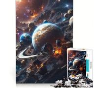 Puzzle pour Adolescents 1000 pièces Chaos Spatial Jeu Manuel idéal pour Passer Le Temps à la Maison avec Poster et fiche de Questions Assortis 38x26cm