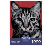 Puzzle pour adolescents, 1000 pièces Chat Portrait Puzzles Adolescents, Jeux de Relaxation, Cadeaux pour Femmes, Amusant pour la Maison, Activités, 38 x 26 cm/1000 pièces