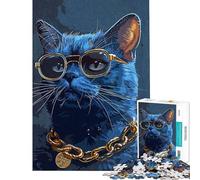 Puzzle pour Adolescents 1000 pièces Chat Riche Puzzle Adulte Jeu Manuel pour s'amuser en Famille Difficile et Stimulant (Taille 50x75cm)