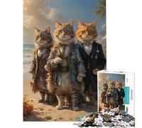 Puzzle pour Adolescents 1000 pièces Chats aristocrates royaux Jeu intellectuel Casse-tête Difficile Excellent Cadeau pour Les Amateurs de Jeux (Dimensions 38x26cm)