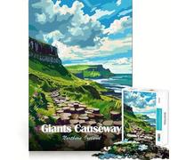 Puzzle pour Adolescents 1000 pièces Chaussée des Géants Irlande du Nord Paysage Art à emboîter Jeu Stimulant l'esprit Loisirs et Divertissement Cadeau Artistique de Noël (38x26cm)