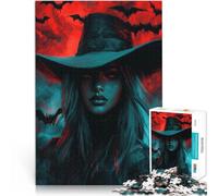 Puzzle pour Adolescents 1000 pièces Chauve-Souris Vampire Humaine Soulagement du Stress Car C'est Un pour Toute la Famille 52x38cm