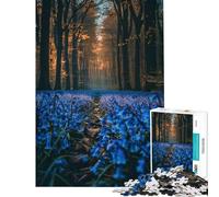 Puzzle pour Adolescents 1000 pièces Chemin de la forêt de jacinthes Défi éducatif Améliore la mémoire Jeux Amusants pour Les 14 Ans et Plus Jeu de Puzzle Offert (38x26cm)