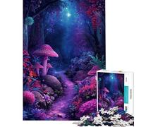 Puzzle pour Adolescents 1000 pièces Chemin de la forêt enchantée avec Champignons Puzzles pour Adolescents Jouets Anti-Stress Analyse et logique Aide à l'exercice cérébral (Dimensions 38x52cm)
