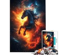 Puzzle pour Adolescents 1000 pièces Cheval Cosmique dans Une nébuleuse Activités Amusantes à la Maison pour Toute la Famille Jeux familiaux pour Les 14 Ans et Plus (38x26cm)