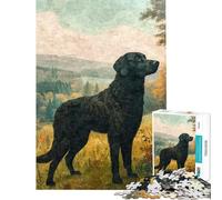 Puzzle pour Adolescents 1000 pièces Chien à Poil bouclé Vintage Puzzle pour Adolescents Jeu Manuel Décoration Murale Difficile et Stimulant (Dimensions 38x52cm)