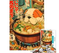 Puzzle pour Adolescents 1000 pièces Chien dans Un Chaudron Puzzle Jeu Familial Vacances à la Maison Passer Le Temps Cadeaux de Noël et d'anniversaire (Dimensions 50x75cm)