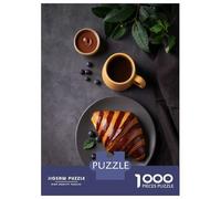Puzzle pour Adolescents 1000 Pièces Chocolate Croissant Coffee Puzzles pour Adultes, Jouets Anti-Stress, Modèle À Assembler, Idéal comme Cadeau pour Toute La Famille 38x26cm/1000pcs