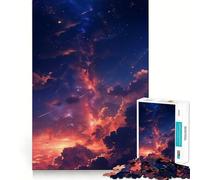 Puzzle pour Adolescents 1000 pièces Ciel étoilé Flamboyant Pièces emboîtables Jeu de logique Amusant et Silencieux Activité Artistique d'anniversaire (38x52cm)