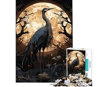 Puzzle pour Adolescents 1000 pièces Cigogne Mystique pour Anniversaire Noël Décoration Parfaite Jeu Manuel pour Les 14 Ans et Plus 38x26cm