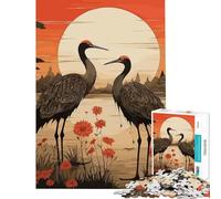 Puzzle pour Adolescents 1000 pièces Cigogne Nature Jouet Jeu intellectuel pour Jeux éducatifs Activités familiales Cadeau d'anniversaire (Dimensions 38x26cm)