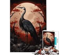 Puzzle pour Adolescents 1000 pièces Cigogne Noire Magique Jeu Stimulant et Casse-tête Difficile (Dimensions 38x26cm)
