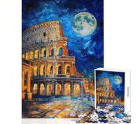 Puzzle pour Adolescents 1000 pièces Colisée au Clair de Lune Puzzle Jeu de Puzzle Familial Modèle à Assembler Offre spéciale comme Cadeau pour Toute la Famille (Dimensions 50x75cm)