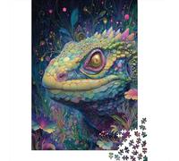 Puzzle pour Adolescents 1000 Pièces Colorful Lizard Fantasy Art Puzzle Adulte Jeux Relaxants Améliorent La Mémoire Jeu Stimulant Cadeaux 70x50cm/1000pcs