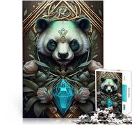 Puzzle pour Adolescents 1000 pièces Conte de fées Panda Défi Difficile pour soulager Le Stress Une œuvre d'art 38x26cm