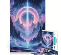 Puzzle pour Adolescents 1000 pièces Convergence céleste Bords impeccables Jeu de réflexion Amusant Moments de détente Décoration de Noël (38x26cm)