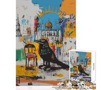 Puzzle pour Adolescents 1000 pièces Corbeau Original avec dôme et flèche dorés-Jouet éducatif Jeu Amusant-Renforce l'amour Entre Les Couples (Dimensions 38x52cm)