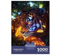 Puzzle pour Adolescents 1000 Pièces Cosmic Tiger Puzzles pour Adultes Jeux Relaxants Décoration Murale Idéal comme Cadeau pour Toute La Famille 38x26cm/1000pcs