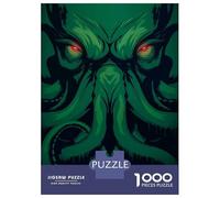 Puzzle pour Adolescents 1000 Pièces Cthulhu is Watching You Puzzles pour Adolescents Jeux Relaxants Cadeaux pour Femmes pour Anniversaire, Noël 38x26cm/1000pcs