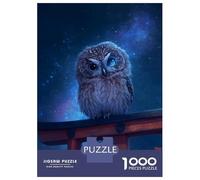 Puzzle pour Adolescents 1000 Pièces Cute Owl on Torii Gate Japan Puzzles pour Adultes Jeux Relaxants Décoration Murale Idéal comme Cadeau pour Toute La Famille 70x50cm/1000pcs