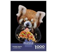 Puzzle pour Adolescents 1000 Pièces Cute Red Panda Love Pizza Puzzles pour Adultes, Jouet, Décoration Murale, Analyse Et Logique, Cadeaux De Noël Et d'anniversaire 38x26cm/1000pcs