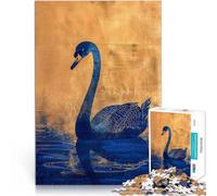 Puzzle pour Adolescents 1000 pièces Cygne élégant Séjour Anti-Stress pour Tuer Le Temps Renforcer l'amour Entre Les Couples 50x70cm