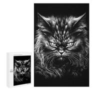 Puzzle pour adolescents 1000 pièces Cynical Expression Cat Puzzle pour adultes Jeux relaxants Décoration parfaite cadeaux d'anniversaire et uniques 1000 pièces