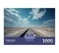 Puzzle pour Adolescents 1000 Pièces Desert Tracks to Nowhere Puzzle pour Adultes Jeu De Réflexion Décoration Murale Cadeau Anti-Stress 52x38cm/1000pcs