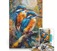 Puzzle pour Adolescents 1000 pièces Deux Martins-pêcheurs sur Une Branche Jeux relaxants Analyse et logique améliorer l'amour Entre Les Couples 38x52cm