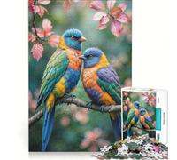 Puzzle pour Adolescents 1000 pièces Deux tourtereaux perchés Jeux relaxants Analyse et logique améliorer l'amour Entre Les Couples 38x52cm