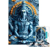 Puzzle pour Adolescents 1000 pièces Dieu Hindou Shiva Puzzle Adulte à Monter soi-même Jeu de rapidité et de difficulté (Taille 50x75cm)