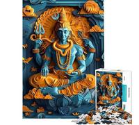 Puzzle pour Adolescents 1000 pièces Dieu Shiva de l'hindouisme Puzzle à Monter soi-même Jouet Cadeau d'anniversaire et Cadeaux Uniques (Dimensions 50x75cm)