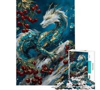 Puzzle pour Adolescents 1000 pièces Dragon avec Cerises Puzzle Adulte à Monter soi-même Jouet à Faire soi-même Idéal pour Passer Le Temps Pendant Les Vacances à la Maison Offre spéciale comme Cadeau