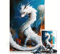 Puzzle pour Adolescents 1000 pièces Dragon céleste Bords impeccables Jeu de réflexion Amusant Moments de détente Décoration de Noël (38x52cm)
