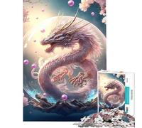Puzzle pour Adolescents 1000 pièces Dragon Chinois en Cristal Jeu intellectuel et éducatif Cadeau d'anniversaire pour Toute la Famille (Dimensions 38x26cm)