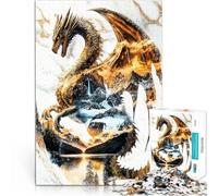 Puzzle pour Adolescents 1000 pièces Dragon de l'aube éternelle Jouets éducatifs d'apprentissage Cadeau Amusant 52x38cm