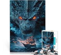 Puzzle pour Adolescents 1000 pièces Dragon des Mers orageuses Compétition de Vitesse Manuelle décoration Murale 38x26cm