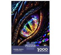 Puzzle pour Adolescents 1000 Pièces Dragon Eye Close-Up Puzzles pour Adultes Jeu Manuel Décoration Murale Cadeaux Uniques pour Anniversaire Et Noël 52x38cm/1000pcs