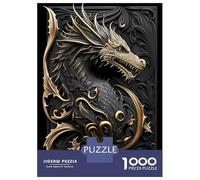 Puzzle pour Adolescents 1000 Pièces Dragon Monarch Art Deco Puzzle Adulte, Jouet, Décoration Murale, Améliore La Mémoire, Cadeaux De Noël Et d'anniversaire 52x38cm/1000pcs