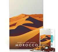 Puzzle pour Adolescents 1000 pièces Dunes du Maroc Jeu de réflexion et de détente,Cadeau Artistique de Noël (38x52cm)