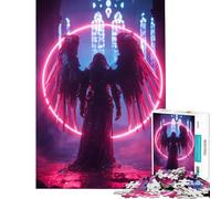 Puzzle pour Adolescents 1000 pièces Échos de l'abîme néon Stimule Le Cerveau Jeu Familial Difficile Convient aux 14 Ans et Plus (38x26cm)