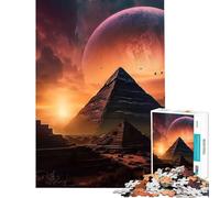 Puzzle pour Adolescents 1000 pièces Égypte Espace Désert Jeux éducatifs Jeu Stimulant Jouets Cadeaux de Père Noël Secret mais Amusants et Humoristiques (Taille 38x52cm)