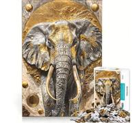 Puzzle pour Adolescents 1000 pièces Élégance éléphantesque, Jeu Impossible, Cadeau d'anniversaire, Cadeau d'anniversaire Unique 38x52cm