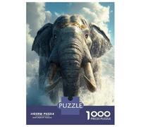 Puzzle pour Adolescents 1000 Pièces Elephant Emerging from The Ocean Puzzle Adulte, Jouet, Décoration Murale, Améliore La Mémoire, Cadeaux De Noël Et d'anniversaire 38x26cm/1000pcs