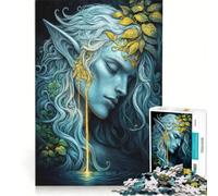Puzzle pour Adolescents 1000 pièces Elfe Mystique des eaux enchantées Jouet à Monter soi-même améliore la mémoire avec Poster et fiche de Questions-réponses Assortis 38x52cm
