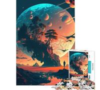 Puzzle pour Adolescents 1000 pièces Espace d'arbres Jeu intellectuel Casse-tête Difficile Excellent Cadeau pour Les Amateurs de Jeux (Dimensions 38x52cm)