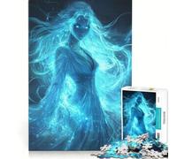 Puzzle pour Adolescents 1000 pièces Esprit Bleu éthéré, Jeux de Famille, Assemblage de Motifs, renforce Les Liens d'amour Entre Les Couples 38x26cm