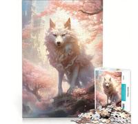 Puzzle pour Adolescents 1000 pièces Esprit Renard Kitsune Blanc Jouet Anti-Stress défi Stimulant renforce Les Liens Amoureux 50x75cm