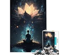 Puzzle pour Adolescents 1000 pièces État méditatif céleste Jeu Manuel pour Un défi éducatif Un pour l'analyse et la logique (Dimensions 38x52cm)